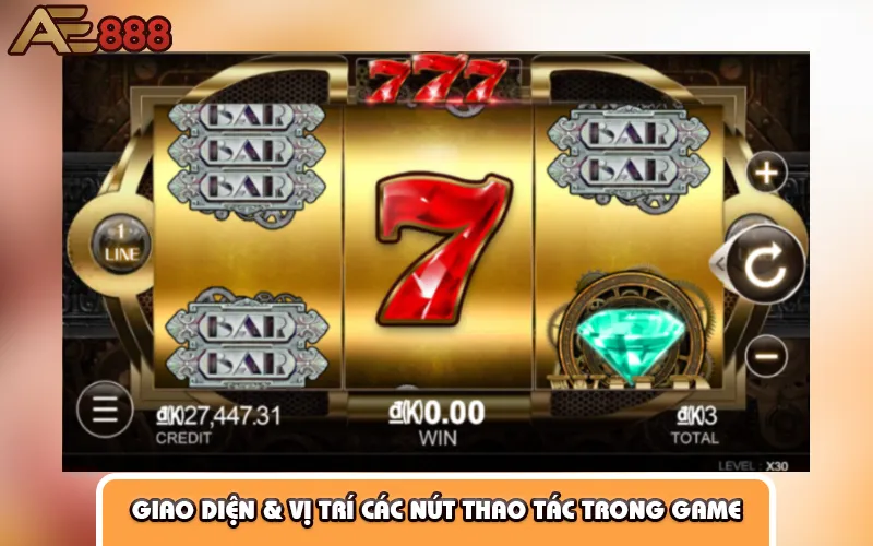 Màn hình game nổ hũ 777