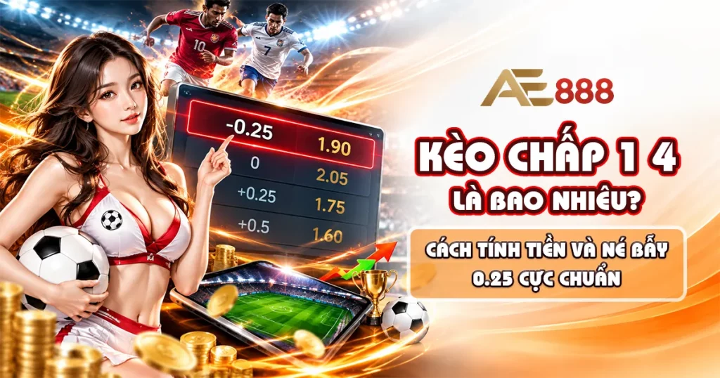 kèo chấp 1 4 là bao nhiêu